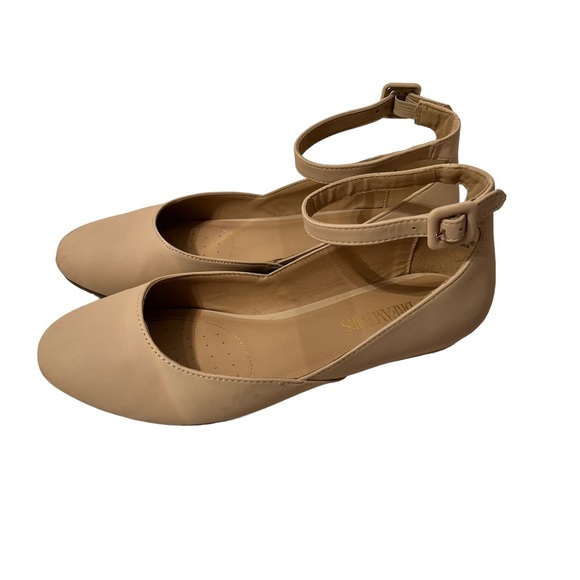 Dream Pairs Revona low wedge Heel Ankle strap Shoes Size 8 - Picture 3 of 6